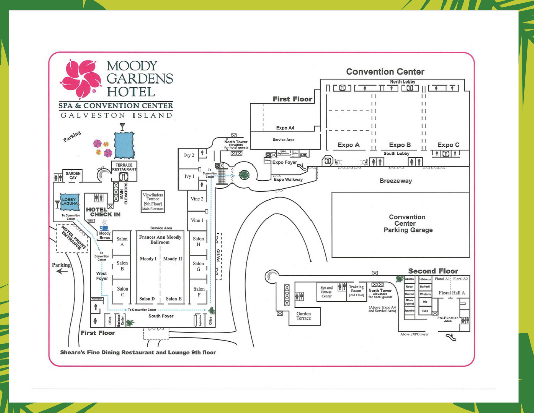 moody gardens map